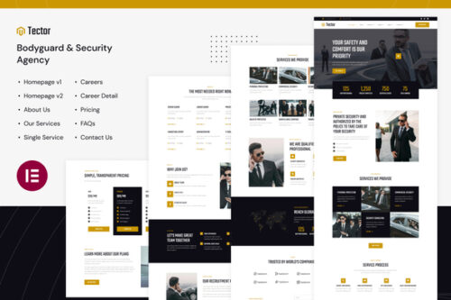 best security agency template kit instant download