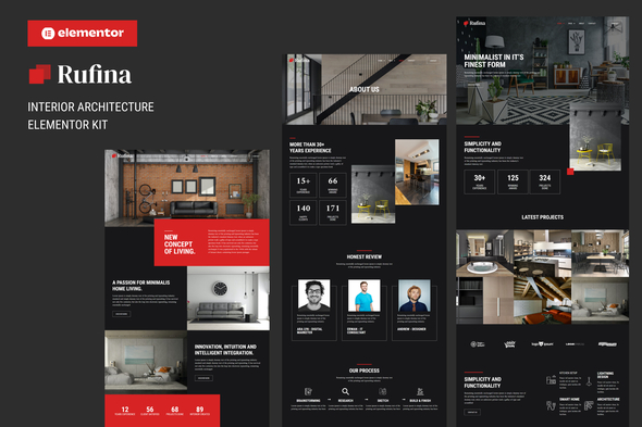 Rufina - Interior Architecture Elementor Template Kit best Rufina architecture website template instant download