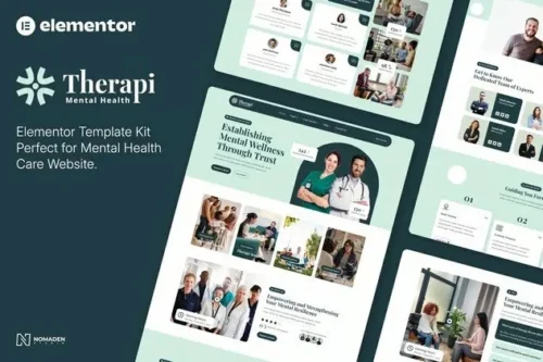 best mental health Elementor template kit download