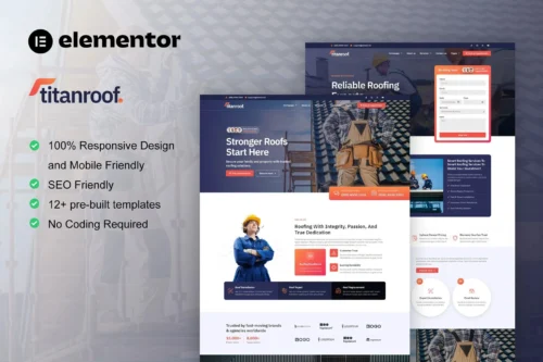 best roofing elementor template download