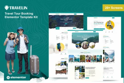 best Travelin Elementor travel agency template kit download