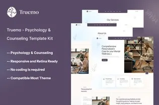 best psychology Elementor template kit instant download