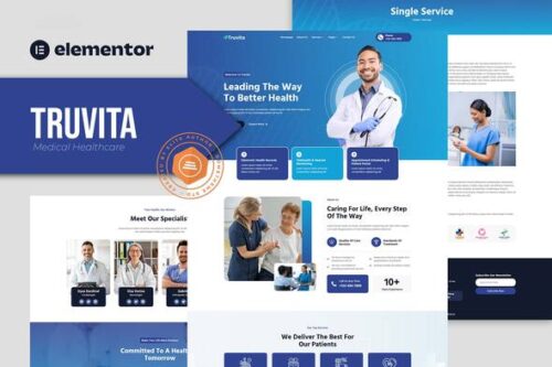 best medical healthcare Elementor template kit download
