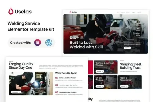 best Elementor welding template instant download