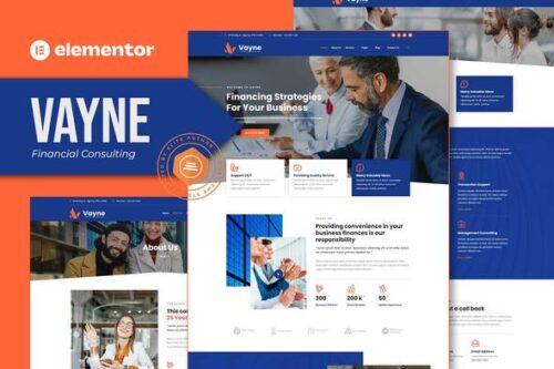 best financial consulting Elementor template for professional websites