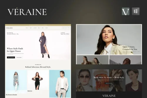 best luxury fashion Elementor template kit instant download