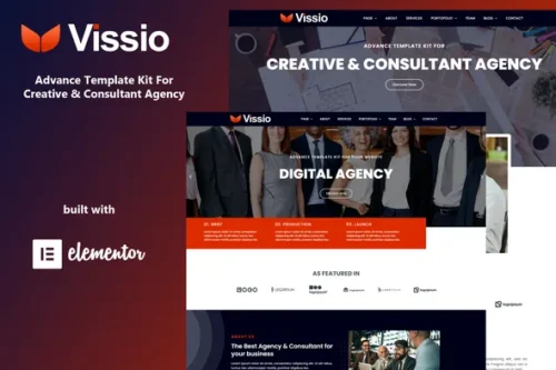 best Vissio agency website template for instant download