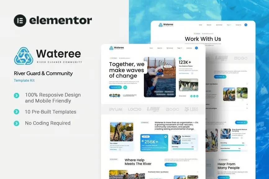 Wateree - River Guard & Community Elementor Template Kit best Wateree River Guard Elementor template kit download