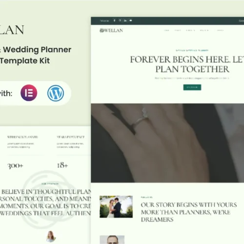 Wellan - Wedding & Wedding Planner Elementor Template Kit