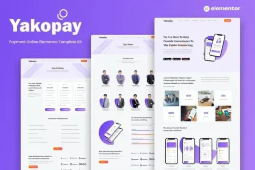 best Yakopay Elementor payment template instant download