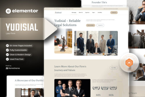 Best law firm Elementor template kit with premium design download