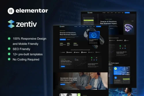 best AI Elementor template kit for digital agency download