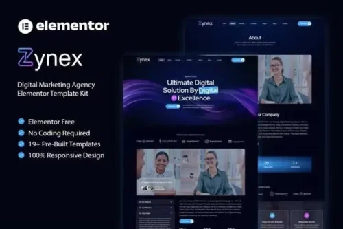 best digital marketing agency Elementor template download