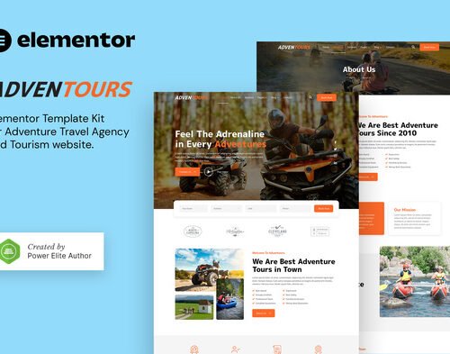 Adventours – Adventure Travel Agency & Tourism Elementor Template Kit