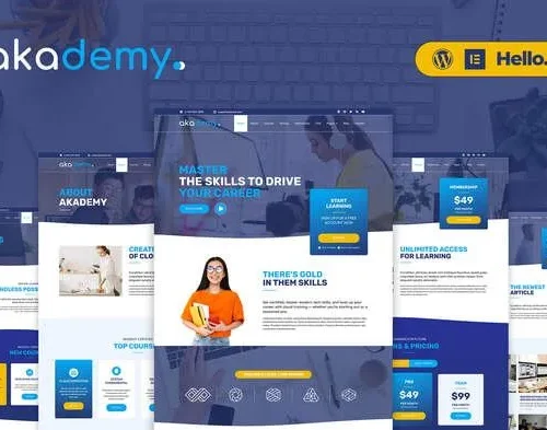 Akademy - Online Courses Elementor Template Kit