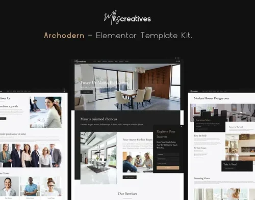 Archodern - Interior & Architecture  Elementor Template Kit