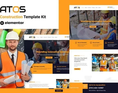 Atos - Construction Elementor Template Kit