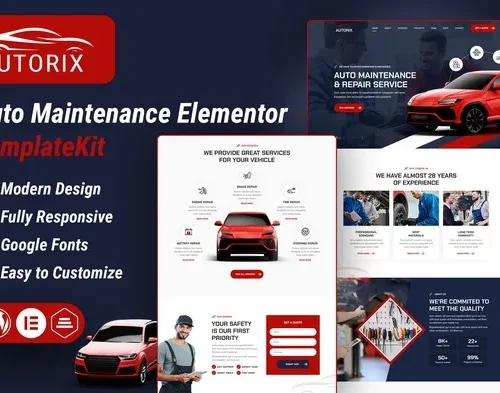 Autorix -  Auto Maintenance Elementor Template Kit