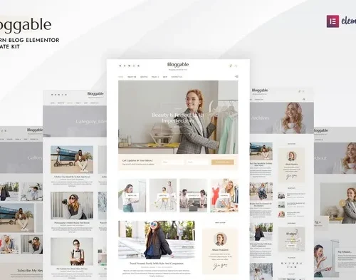 Bloggable - Modern Blog Elementor Template Kit