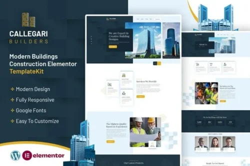 Callegari Builders Elementor template for construction websites