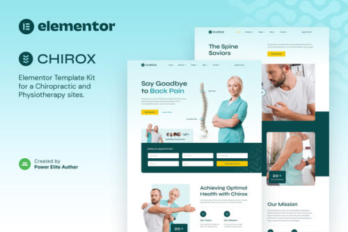 best Chirox Elementor template kit instant download