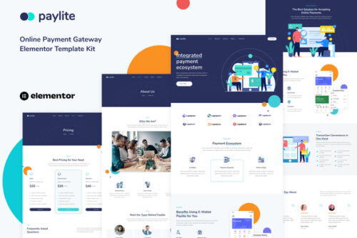 best Paylite payment gateway Elementor template download