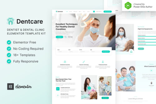 best dental clinic website template instant download