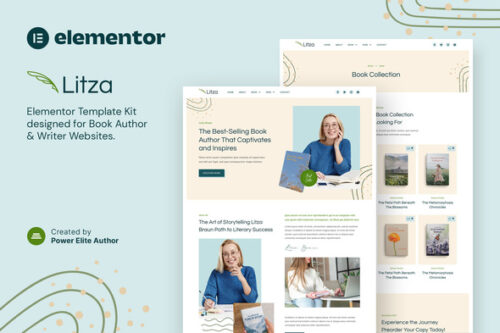 best Elementor author template kit instant download