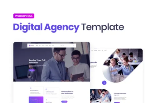 best digital agency Elementor template kit instant download