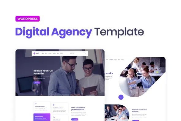 https://previews.customer.envatousercontent.com/files/290548015/cover.png best digital agency Elementor template kit instant download