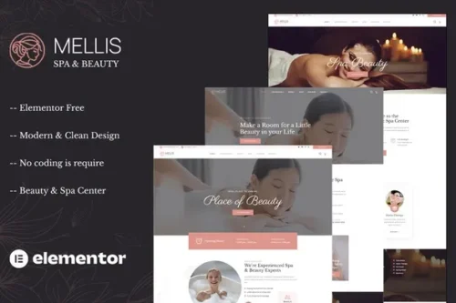 best Mellis Beauty Spa Elementor Template Kit download