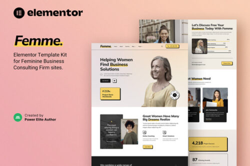 best feminine consulting Elementor template download