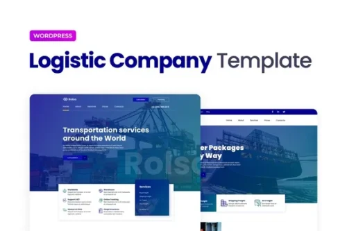 best Rolso logistics Elementor template kit download
