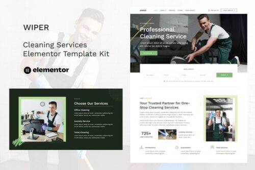 best cleaning services Elementor template kit download