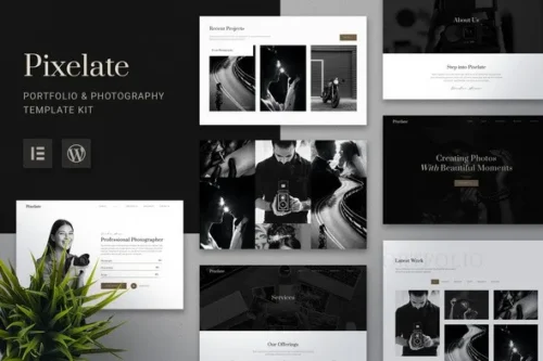 best photography portfolio Elementor template download