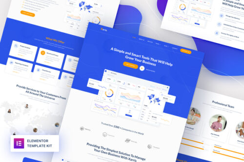 best SaaS Elementor template kit instant download