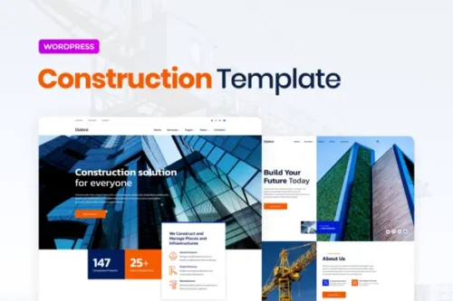best Dustro construction website template download