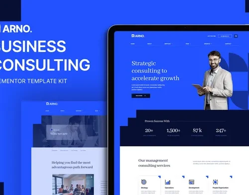 Arno – Business Consulting  Elementor Template Kit