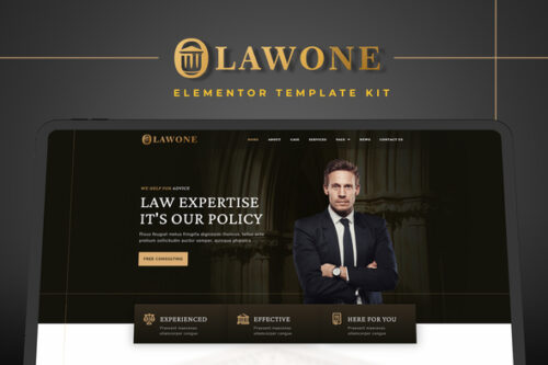 best law firm Elementor template kit for attorneys, premium download