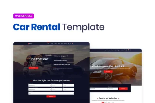 best car rental elementor template kit instant download