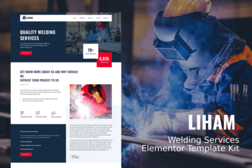 best welding services Elementor template kit download