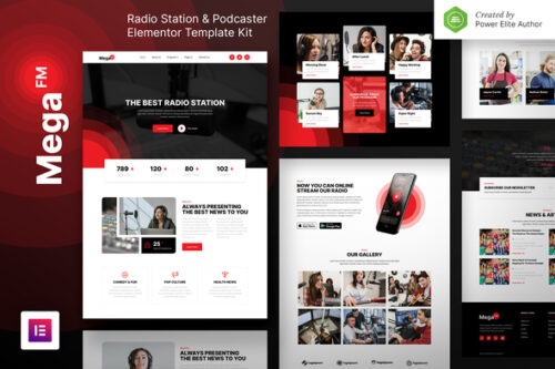best MegaFM radio station template instant download