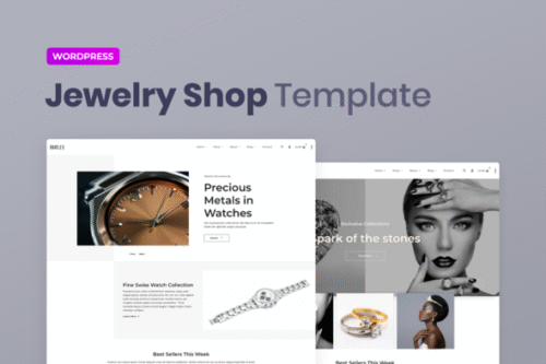 best jewelry store Elementor template download