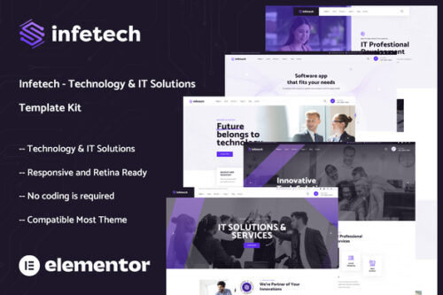 best Infetech Elementor template download