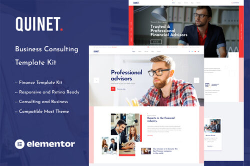 best business consulting Elementor template kit download