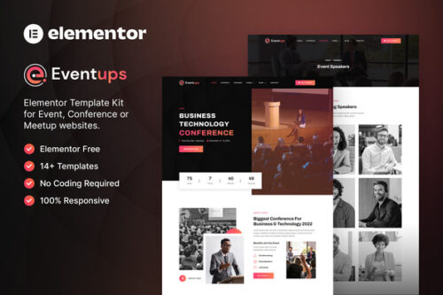 best Eventups conference template instant download