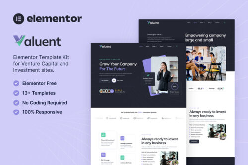 best professional Elementor venture capital template download
