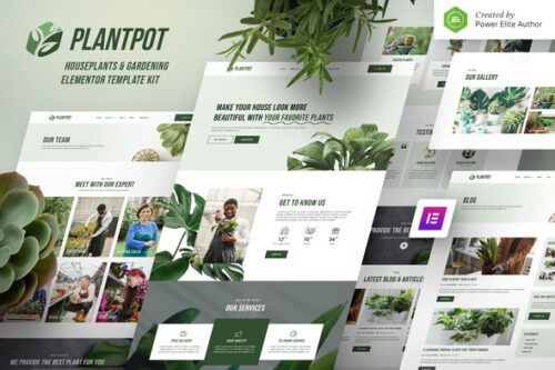 best Plantpot Elementor template kit for plant shops download