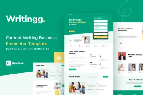best content writer website template instant download