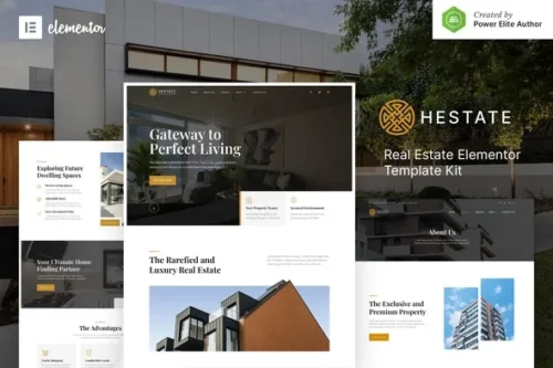 best real estate Elementor template kit instant download
